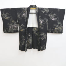 Load image into Gallery viewer, Haori Jacket Vintage(1950-1980) Black Gold Silver Smoke Silk #9880B3
