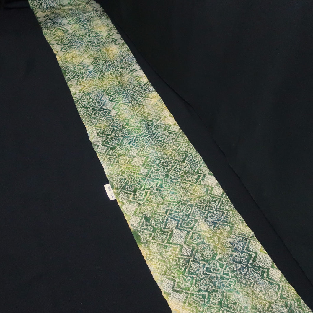 KK1448A1 Silk Kimono Fabric Vintage(1950-1980) Shibori Light Green 81.5x11.8in(207x30cm)