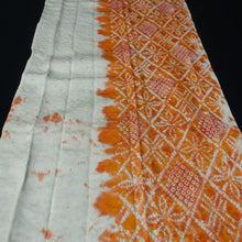 Load image into Gallery viewer, KK1381B7 Silk Kimono Fabric Vintage(1950-1980) Shibori Orange 82.3x10.6in(209x27cm)
