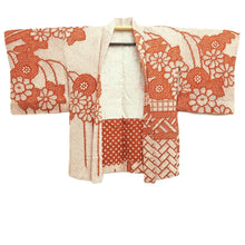 Load image into Gallery viewer, Haori Jacket Vintage(1950-1980) Reddish Brown Full Shibori Peony Silk #10571B5
