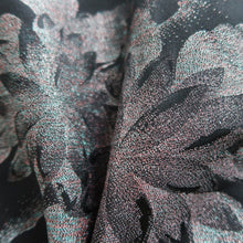 Load image into Gallery viewer, Haori Jacket Vintage(1950-1980) Black Silver Flower Silk #10124D3
