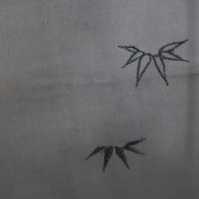 Load image into Gallery viewer, Haori Jacket Vintage(1950-1980) Black Midnight blue Sheer Bamboo leaf Silk #10902E5
