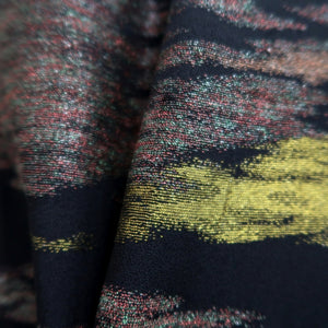 Haori Jacket Vintage(1950-1980) Black Gold Cloud Silk #9717A1