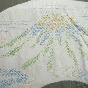 Men's Juban Moss green Mountain Shibori Silk #10293E5
