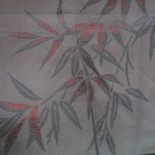 Load image into Gallery viewer, Haori Jacket Vintage(1950-1980) Black Red Sheer Bamboo leaf Silk #10972F3
