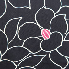 Load image into Gallery viewer, Haori Jacket Black Camellia Silk #10671C5
