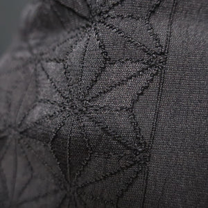 Silk Japanese Obiage Asanoha Black 66.9x11.0in(170x28cm) A#10046