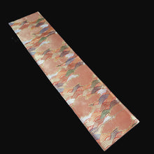 Load image into Gallery viewer, BB10064AE Silk Obi Fabric Curling Wave Vermillion 50.0x10.6in(127x27cm)

