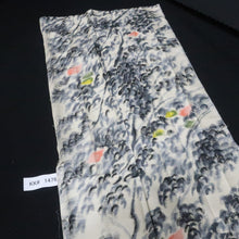 Load image into Gallery viewer, KK1476A2 Silk Kimono Fabric Vintage(1950-1980) Meisen White 86.2x12.2in(219x31cm)
