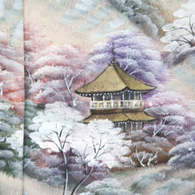 Load image into Gallery viewer, Kimono Rosybrown Zen Temple Landscape Tall Silk #9945B5
