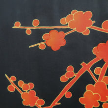 Load image into Gallery viewer, Haori Jacket Vintage(1950-1980) Black Plum blossom Branch Silk #11072A4
