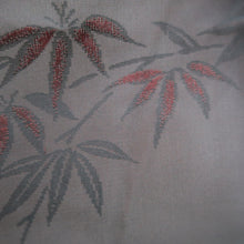 Load image into Gallery viewer, Haori Jacket Vintage(1950-1980) Black Red Sheer Bamboo leaf Silk #10972F3
