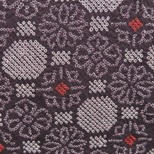 Load image into Gallery viewer, Haori Jacket Dark Purple Full Shibori Floral Silk #10832E2
