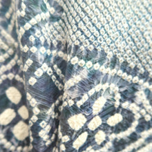 Load image into Gallery viewer, Haori Jacket Vintage(1950-1980) Light Blue Full Shibori Plum blossom Silk #10921E5
