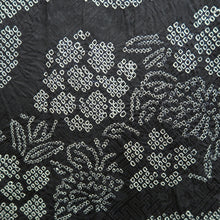 Load image into Gallery viewer, Haori Jacket Vintage(1950-1980) Black Shibori Chrysanthemum Silk #10095D2

