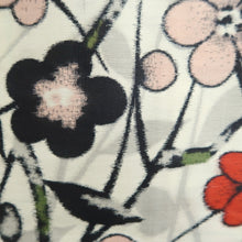Load image into Gallery viewer, Haori Jacket Vintage(1920-1950) White Meisen Floral pattern Silk #11001F5
