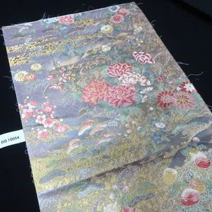 BB10054AD Silk Obi Fabric Flower Gold 51.6x11.0in(131x28cm)