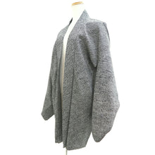Load image into Gallery viewer, Haori Jacket Vintage(1950-1980) Black Full Shibori Botanical Silk #10952F2
