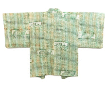 Load image into Gallery viewer, Haori Jacket Vintage(1950-1980) Green Brown Full Shibori Kiku Silk #10802D5
