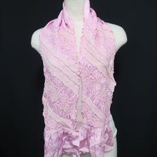 Load image into Gallery viewer, Silk Japanese Obiage Shibori Light Purple 50.4x6.3in(128x16cm) A#10006
