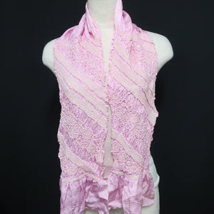 Silk Japanese Obiage Shibori Light Purple 50.4x6.3in(128x16cm) A#10006