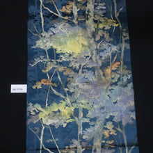 Load image into Gallery viewer, BB10104AG Silk Obi Fabric Vintage(1950-1980) Forest Blue 92.5x10.6in(235x27cm)
