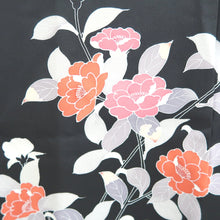 Load image into Gallery viewer, Haori Jacket Black Flower Branch Silk #10812E1
