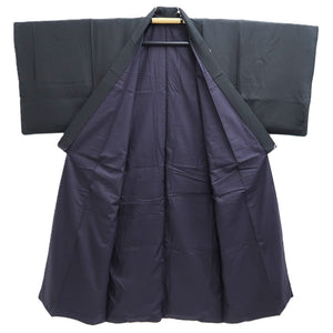 Men's Kimono Vintage(1950-1980) Black Montsuki Silk #10462A4