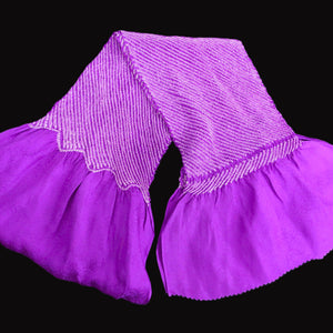 Silk Japanese Obiage Shibori Purple 52.0x5.9in(132x15cm) A#10016