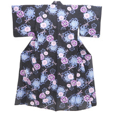 Load image into Gallery viewer, Yukata Black Dragonfly Asagao Tall Cotton #10474A5
