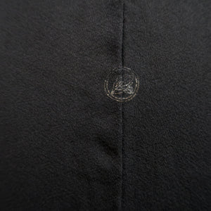 Haori Jacket Vintage(1950-1980) Black Silver Gold Chrysanthemum Silk #10200E1