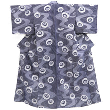 Load image into Gallery viewer, Yukata Vintage(1950-1980) Navy White Bangasa Umbrella Cotton #10756D3
