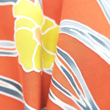 Load image into Gallery viewer, Haori Jacket Vermillion Flower Silk #10721D2
