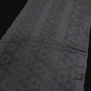 Silk Japanese Obiage Asanoha Black 66.9x11.0in(170x28cm) A#10046