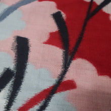 Load image into Gallery viewer, KK1506A2 Silk Kimono Fabric Vintage(1920-1950) Meisen Red 57.1x13.0in(145x33cm)
