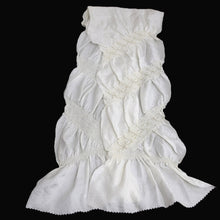 Load image into Gallery viewer, Silk Japanese Obiage Shibori White 53.5x6.3in(136x16cm) A#10036
