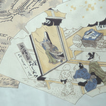 Load image into Gallery viewer, Men's Juban Light Blue Ukiyoe Silk #10872E4
