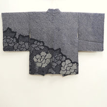 Load image into Gallery viewer, Haori Jacket Vintage(1950-1980) Navy Shibori Peony Silk #10035C4
