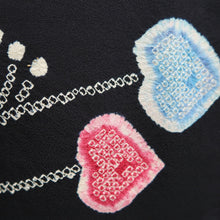 Load image into Gallery viewer, Haori Jacket Vintage(1950-1980) Black Shibori Flower Silk #9850B2
