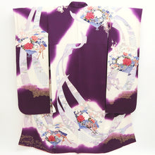 Load image into Gallery viewer, Furisode Purple White Peony Ume Tall Silk #9697J4
