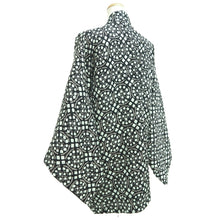 Load image into Gallery viewer, Haori Jacket Vintage(1950-1980) Black Mint Blue Full Shibori Diamond Geometric Silk #10922E5
