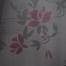 Load image into Gallery viewer, Kimono Vintage(1950-1980) Black Magenta See-Through Flower Silk #10273E4
