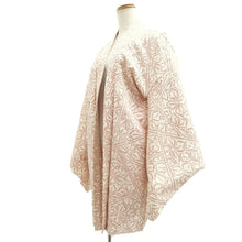 Load image into Gallery viewer, Haori Jacket Vintage(1950-1980) White Red Shibori Flower Silk #10582C1

