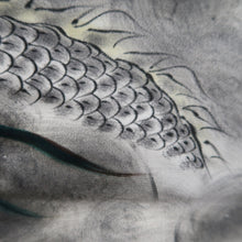 Load image into Gallery viewer, Men&#39;s Haori Vintage(1950-1980) Grayish Black Dragon Silk #10282E4

