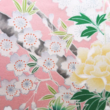 Load image into Gallery viewer, Furisode Pink Cherry Blossom Peacock Tall Silk #10552B4

