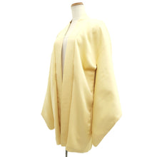 Load image into Gallery viewer, Haori Jacket Light Yellow Floral pattern Silk #10943F1
