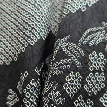 Load image into Gallery viewer, Haori Jacket Vintage(1950-1980) Black Shibori Chrysanthemum Silk #10095D2
