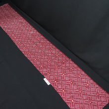 Load image into Gallery viewer, KK1382B7 Silk Kimono Fabric Vintage(1950-1980) Shibori Dark Red 75.2x11.8in(191x30cm)
