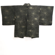 Load image into Gallery viewer, Haori Jacket Vintage(1950-1980) Black Gold Floral pattern Silk #10992F4
