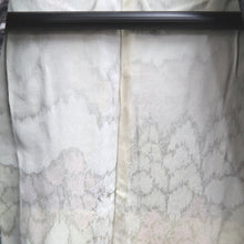 Load image into Gallery viewer, Haori Jacket Vintage(1950-1980) Black White Gold Abstract swirl pattern Silk #10842E2
